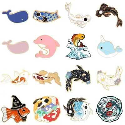 Hat Collar Clothes Badge logo Custom Metal Pins Badge Cartoon Animal Character Lapel Pin Enamel Pin