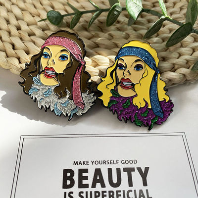 Cute Pin Badge Metal Logo Design Metal Crafts Custom Enamel Pin Hard Enamel Pin