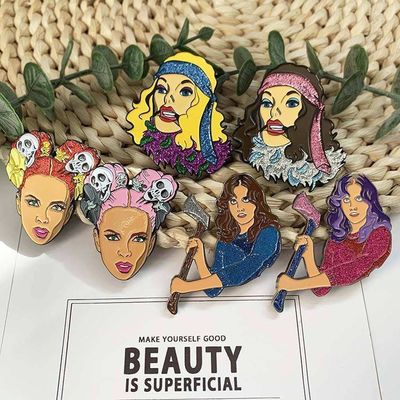 kupować Specjalna gorąca sprzedaż błyszczące różowe złoto metalowe szpilki wysokiej jakości twarde szpilki emaliowe online manufacture