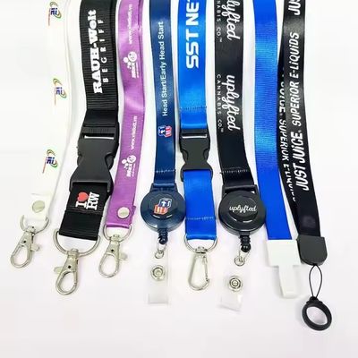 kupować Custom Logo Lanyard with Silkscreen Printing and Metal Hook Attachment for Promotional Use online manufacture
