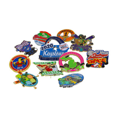 Niestandardowe 1,5 cali miękkie emaliowe szpilki w metalowych odznakach ze stopu cynkowego