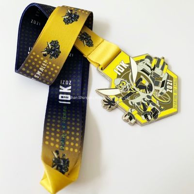 2.25-calowe 2,5-calowe sportowe heksagonowe zwyczajowe medale żółte zwyczajowe medale złote