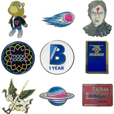 Brak minimalnego logo na zamówienie Metal Lapel Pin Badge Brooch Hard Soft Enamel Pins for Souvenir Attachment