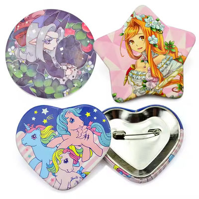 Artigifts Fabryka Sprzedaż bezpośrednia Niska cena Niestandardowe odznaki przyciskowe Pin Drukowane logo Blank Tin Button Badge Części 37Mm 58Mm