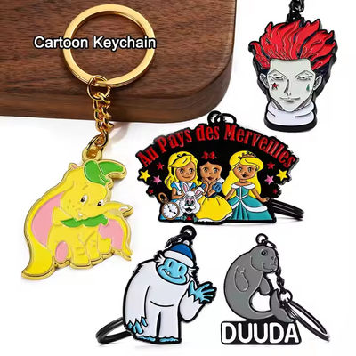 Związek kluczowy China Supplier Wholesale Custom Shape Souvenir Custom Made Enamel Round Shaped Metal Keychain