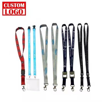 Niestandardowe paski szykowe posiadacze kart tożsamości kolorowy lanyard lanyard drukowanie recykling lanyard liny z logo