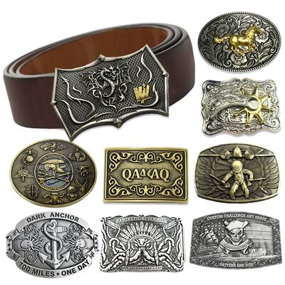 Dobra cena. Western Custom Belt Buckle w stopzie cynku z dostosowanym kształtem i 3 