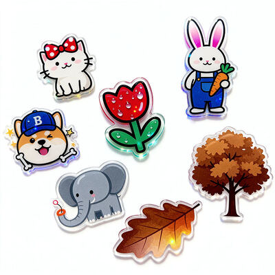 Custom acrylic magnets with anime print are promotional fridge souvenirs and wholesale gifts.