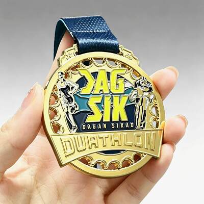 Marathon Medal Custom 3D Zinc Alloy Running Race With Ribbon OEM Wholesale