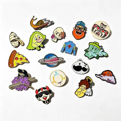 Dobra cena. Niestandardowa złoto pokryta animacja animowana karykatura miękka emalia lapel pin Metal badge dla mody sportowej w Internecie