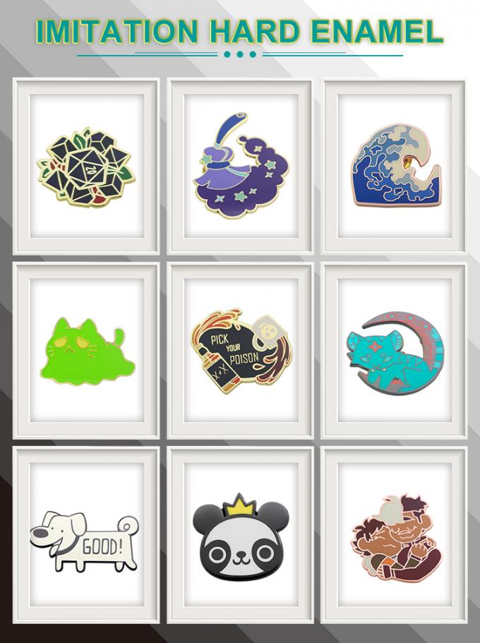 Niestandardowa szpilka emaliowa bez minimalnego błyszczącego broszki Anime twarda szpilka emaliowa miękka odznaka lapel 1