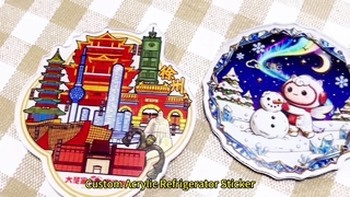 Niestandardowa akrylowa naklejka na lodówkę